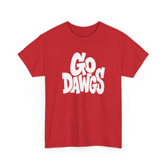 Go Dawgs T-Shirt Georgia Bulldogs Fan Gear Red Graphic Tee UGA Football Shirt