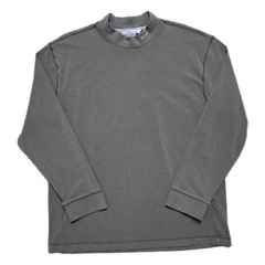 VTG Nike Mock Neck Shirt Men L Gray Long Sleeve Base Layer Swoosh Silver Tag Y2K