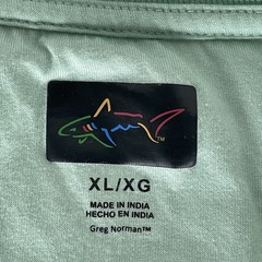 Greg Norman Men’s XL Mint Green Pocket T-Shirt Shark Logo SS Excellent