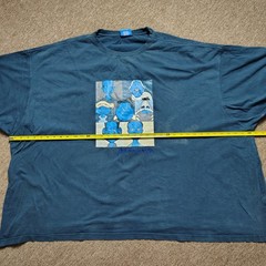 Vintage FUBU Shirt Men 6X Blue Fat Albert Gang Portrait Graphic Distressed Y2K