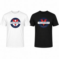 Vuarnet France Logo T-Shirt Men’s White & Black Graphic Tee Size S-5XL