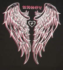 NWOT SHEIN Men’s T-Shirt Black Size M ~ Graphic Wings “ANGEL”