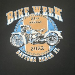 Mens Black Bike Week Daytona Beach FL 2022 T Shirt Motorcycle Event Size Large