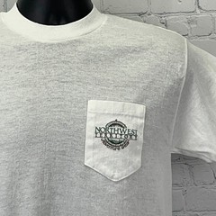 Vintage 90s Northwest Territory Adventure Gear T Shirt Bald Eagle White M Medium