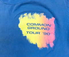 Vintage Common Ground Shirt Adult Large Blue Short Sleeve 90s Single Stitch Tee