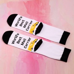 Funny Mail Carrier Socks Postman Gift Post Office Merch Novelty Apparel