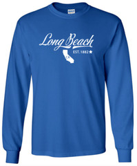 Long Beach California State T-Shirt Long Sleeve Graphic Tee Unisex Apparel