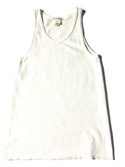 Vtg Rare 80s TOUS les CALECONS White Cotton Mesh Fishnet Tank Top sz M 4 France