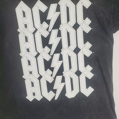 AC/DC Rock Band Retro Vintage distressed Look Graphic Black T-Shirt Tee Large