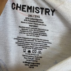 Chemistry NASA T-Shirt Men 2XL White Blue Astronaut Space Shuttle Graphic Cotton