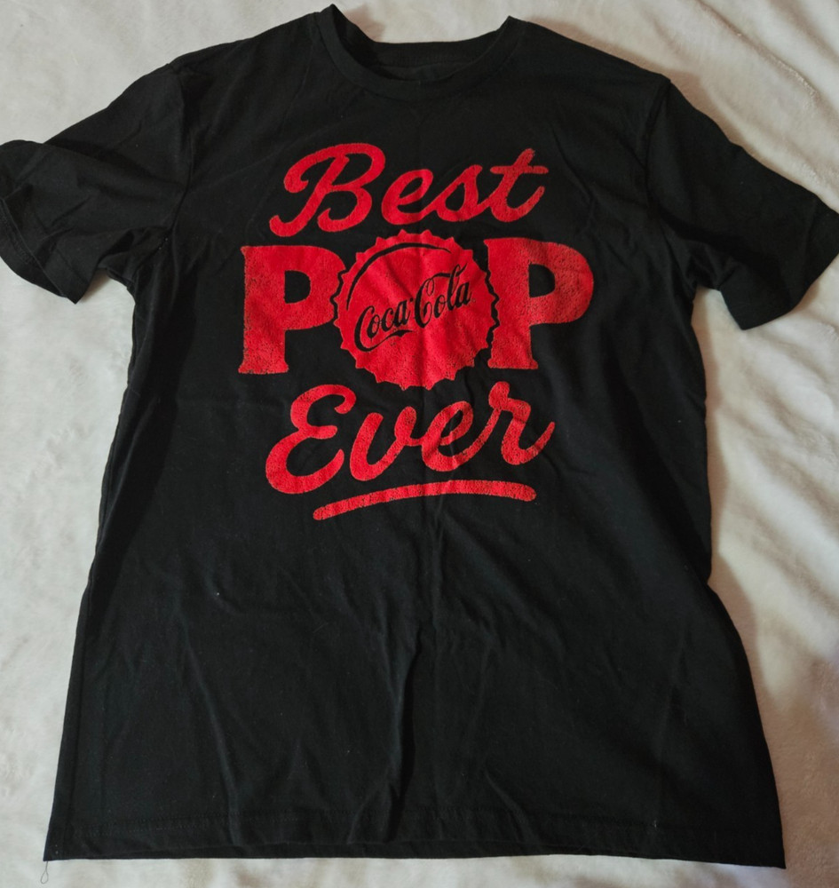 Men’s Black Coca Cola “Best Pop Ever” T Shirt US Size L 36/38/ Men’s T Shirt