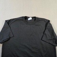Vintage Hanes T Shirt Mens XL Black Blank Crewneck Heavyweight 50/50 Made USA