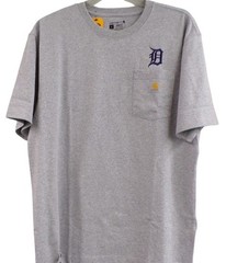 Carhartt ® Detroit Tigers “D” Embroidered Pocket T-Shirt S-4XL, LT-3XLT New