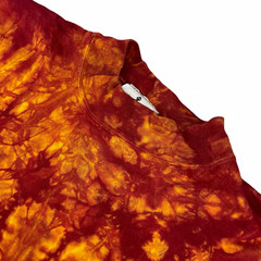 VTG 1990’s Tie Dyed Turtle Men’s 100% Cotton L/S T-Shirt Orange • USA • XL