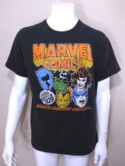 MARVEL COMICS Vintage T Shirt LARGE Graphic Tee SIZE L Captain America HULK Vtg