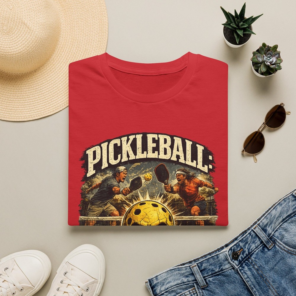 Pickleball Players Collage T-Shirt | Where Friendships Die design
