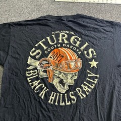 Fruit of the Loom T-Shirt Mens XL Black 2017 Sturgis Black Hills Rally Biker Tee