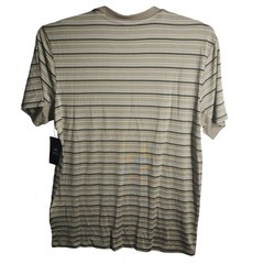 RVCA Sweep Stripe Crew SS Shirt Mens Small Tan Black White Logo