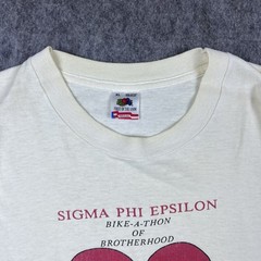Vtg Sigma Phi Epsilon Men’s T-Shirt Bike-A-Thon Single Stitch USA 90’s Size XL