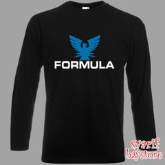 Formula Boats Speed Powerboat Automotive Long Sleeve Black T-Shirt Size S to 2XL