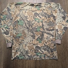 Vintage 90s Camo Pocket Longsleeve Single Stitch Longsleeve Tee Made In USA