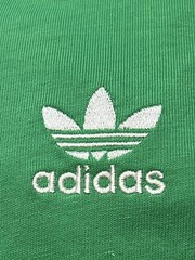 Mens M ADIDAS ORIGINALS logo ESSENTIALS TREFOIL TEE SHIRT GREEN JN0235 med NEW