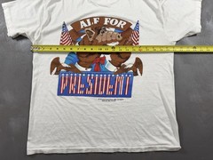 Vintage ALF For President Shirt Mens Large White SSI Patriotic 1987 80s