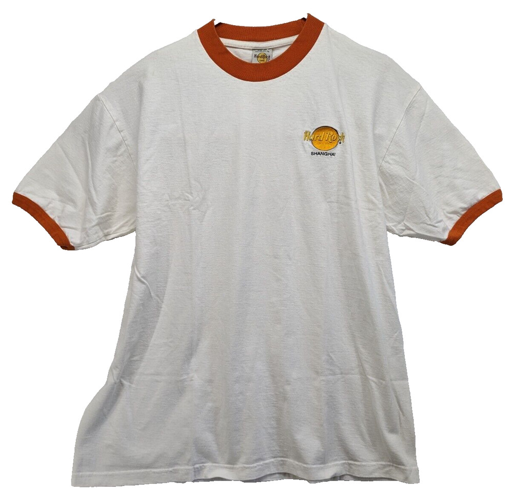 Vintage 2000 Hard Rock Cafe Shanghai Dragon T-Shirt XL Athletic Orange