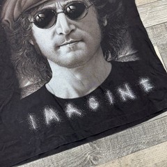 John Lennon Imagine T-shirt The Roxx Single Stitch 90s Black Mens Large