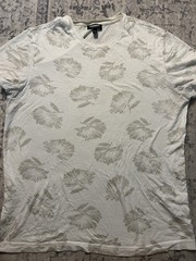 Express Men’s M White/Gray Floral Crew Neck Short Sleeve Jersey T-Shirt