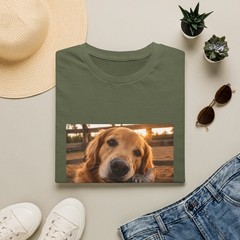 Golden Retriever and Cat Photo T-Shirt | Pet Portrait Tee