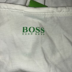 Hugo Boss White Graphic T-Shirt GREEN LABEL INNOVATION LOGO – Sm Spot On Front