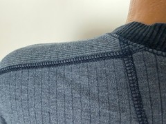 Vintage 90s Ribbed Henley Shirt Men 2XL Minimal Outdoor Casual Midweight Stretch