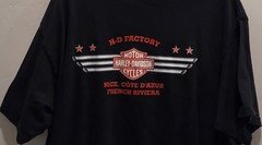 Harley Davidson 2003 Vintage Graphic Tee Cote D Azur French Riviera Size 2XL
