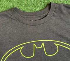 Batman T Shirt Mens Large DC Comics Superhero Raglan LongSleeve Bat Signal Y2K