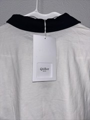 Qiibor TX198583 Panda 90% Cottton Short Sleeve Short Collar NWT Rare