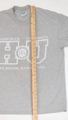 Vintage McDonald’s Hamburger University T-Shirt Size L Gray 90s NCAA College