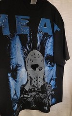 HEAT BIG PRINT ON SHAKA HEAVYWEIGHT GARMET DYED T SHIRT