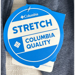 NWT Columbia Men’s Sz L Long Sleeve Waffle Knit Graphic T Shirt Blue Preppy