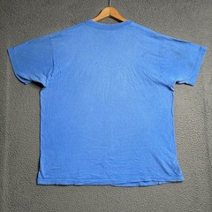 VTG 80s Faded Selvedge Front Pocket Worn Cotton Blank Single Stitch T-Shirt 2XL