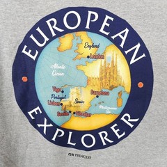 European Explorer T Shirt Mens Size Large Gray Princess Travel Destination Tee