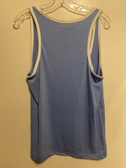 Incerun Men’s Deep Scoop Neck Tank Top Size Small Blue, white trim NWOT