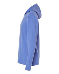 Comfortwash By Hanes Men Garment-dyed Hooded Long Sleeve T-shirt Forte Blue Med
