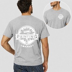 Mens Personalised Work T Shirt Custom Trade Company Logo Painter Decorator Gift