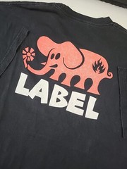 Vintage Black Label Skateboards Mullet Logo T-Shirt, Size (XL), 23×31″, Black
