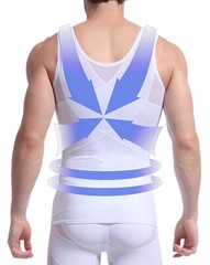 Camisa de compresión de pecho para hombres para ocultar moobs de ginecomastia