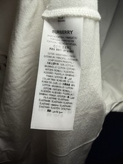 Burberry London England Men’s White Logo T-Shirt Check Print 100% Cotton