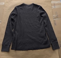 SKIMS $72 Grey Waffle Classic Long Sleeve T-Shirt Men’s Size Medium Preppy