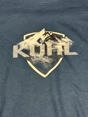 Kuhl Shirt Men Medium Cotton Blue Hiking Trek Mountain New