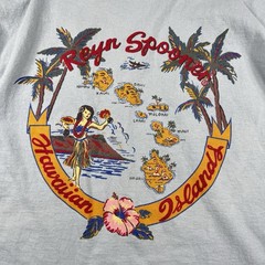 VTG Reyn Spooner T Shirt Men L Hawaiian Hula Dancer Single Stitch Double Sided